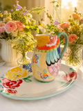 Fitz & Floyd "Gypsy Chick" Ceramic Bird Pitcher