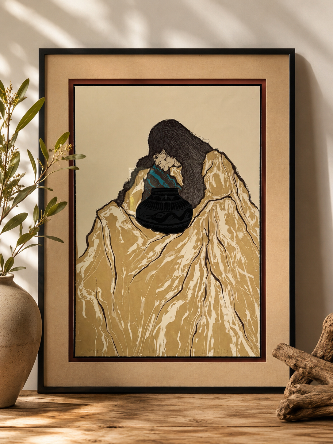 Amado Peña "San Ildefonso" Signed Hand Pulled Serigraph 3/40