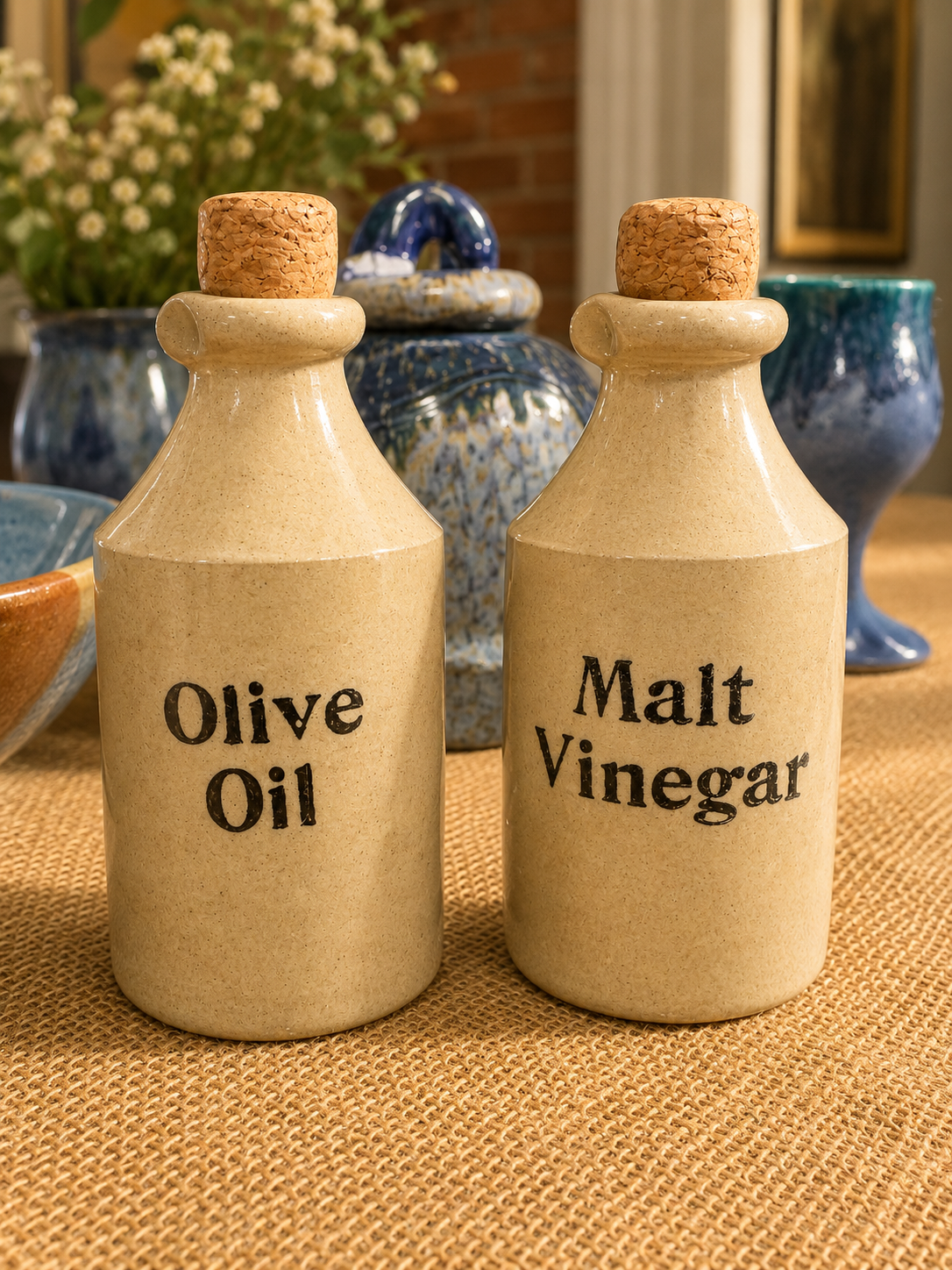 Pearson's of Chesterfield Oil and Malt Vinegar Jugs