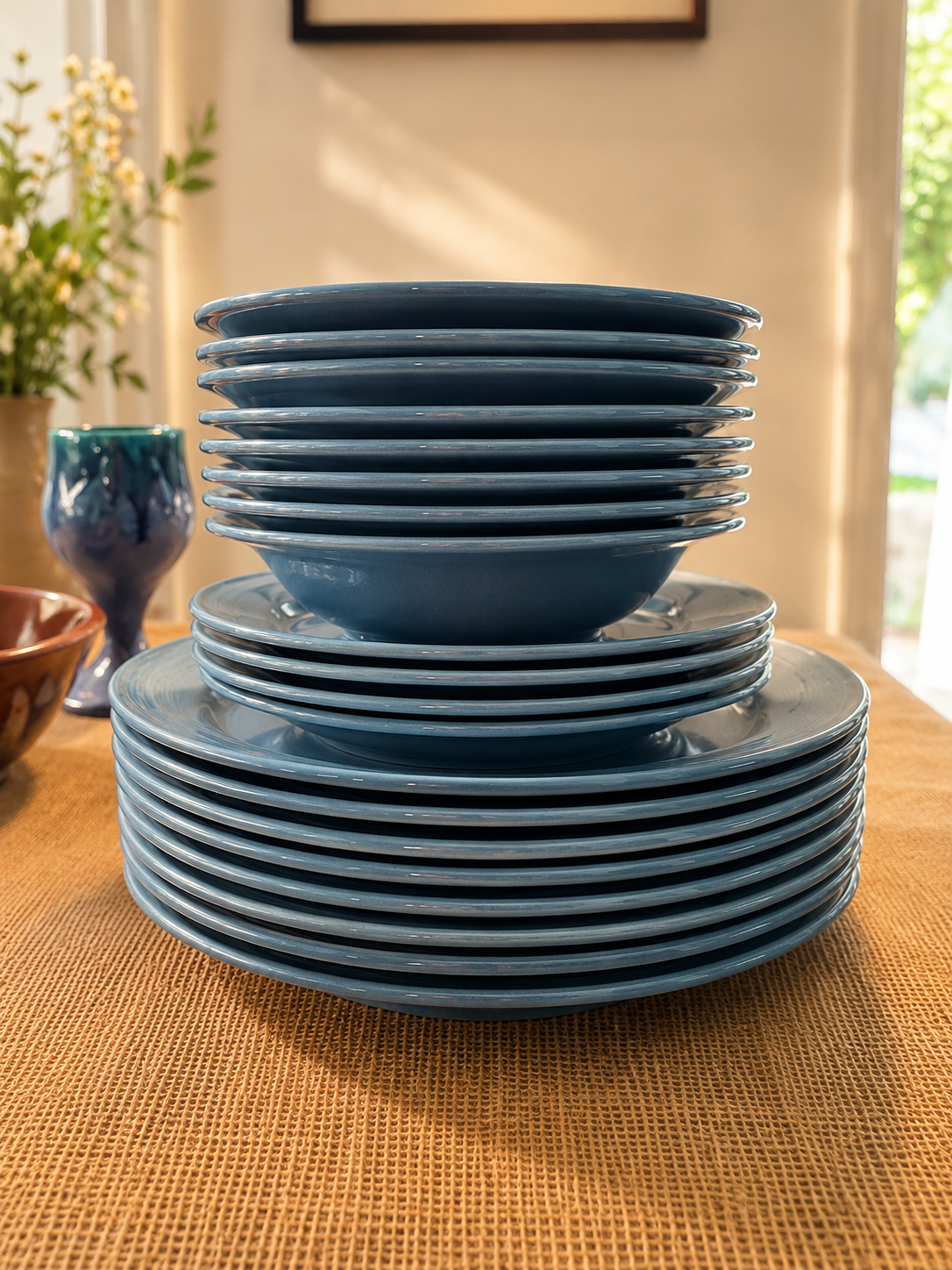 Nancy Calhoun- Japan- Light Blue 20 Piece Service for 8