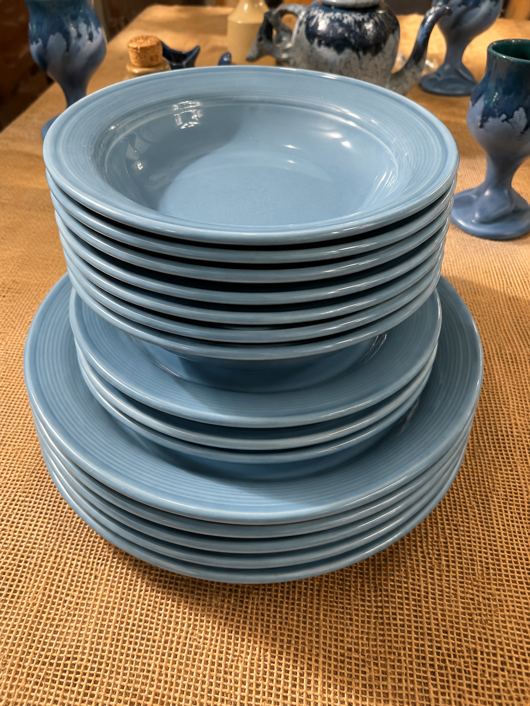 Nancy Calhoun- Japan- Light Blue 20 Piece Service for 8