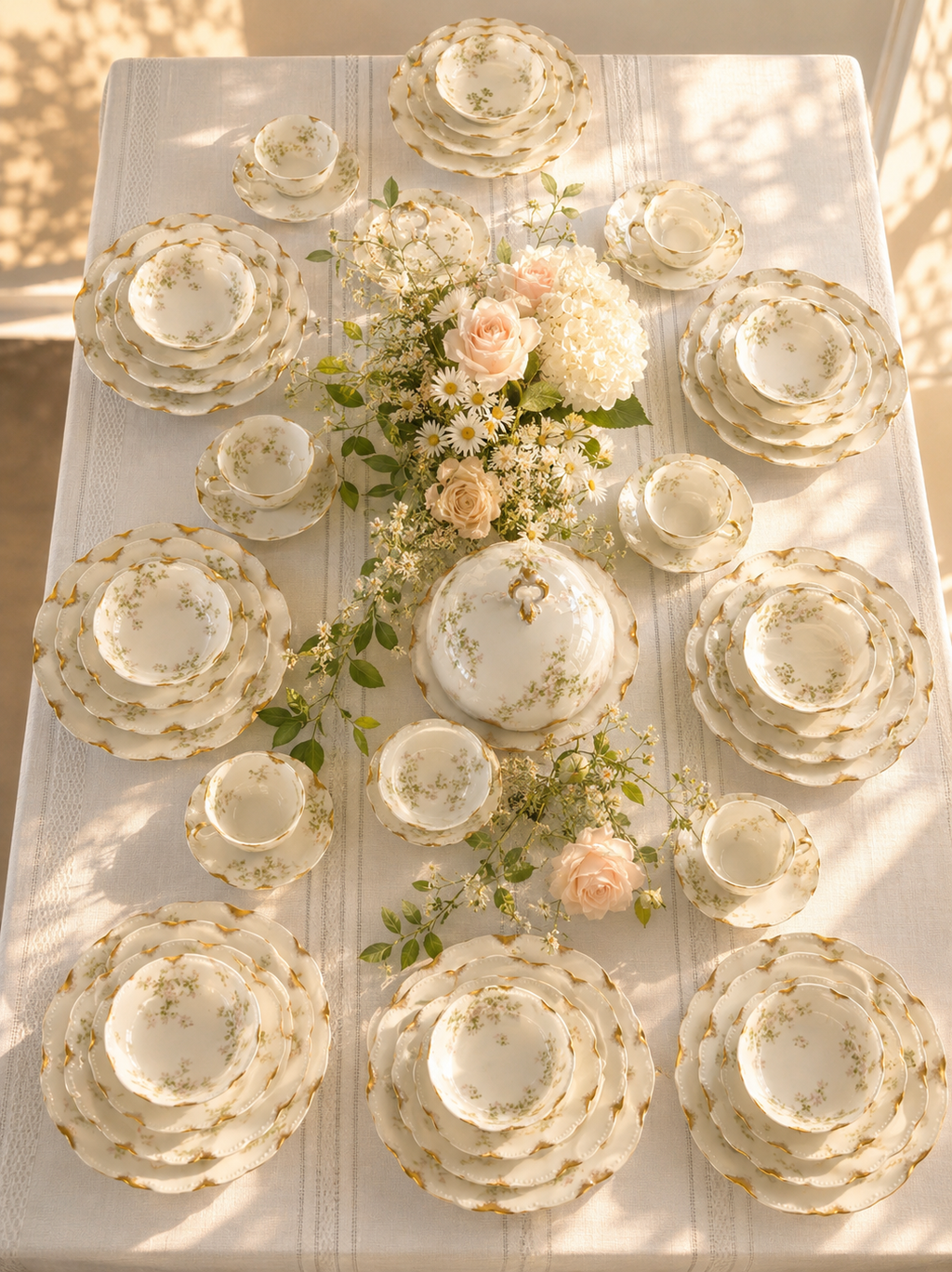 Haviland Limoges Schleiger 67 Service for Eight, 49 Pieces