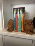 David Grossman Owl Bookends — 1978 Vintage Sculptural Resin, Dave Grossman Designs