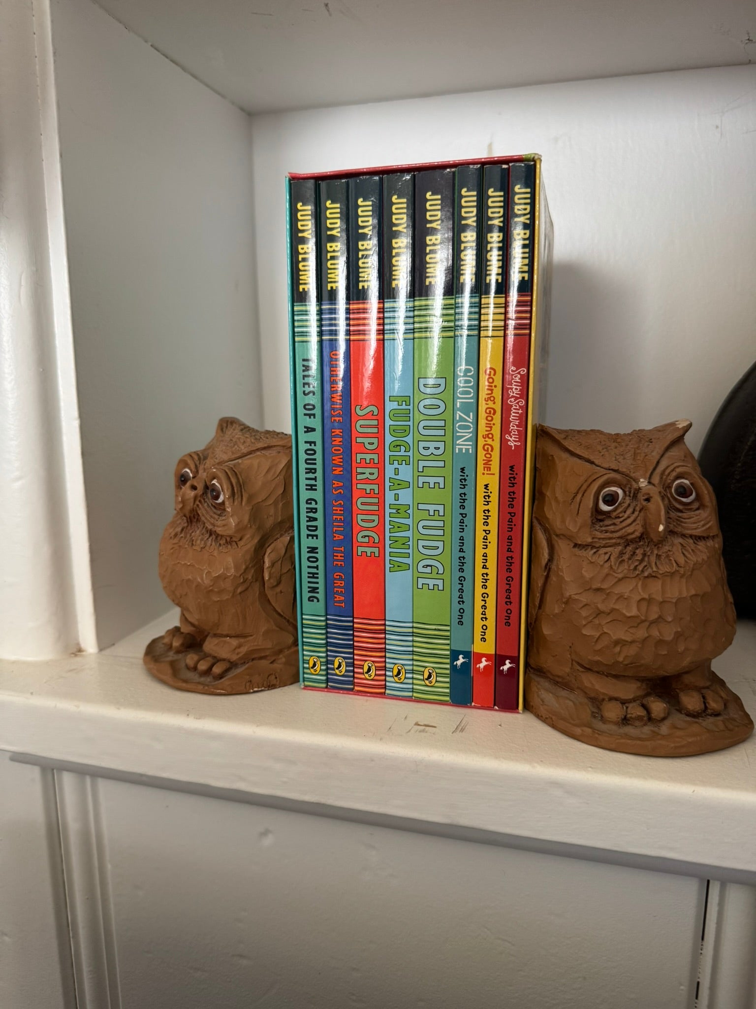David Grossman Owl Bookends — 1978 Vintage Sculptural Resin, Dave Grossman Designs