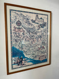 Leavitt Dudley Signed 1965 Pictorial Map — Spanish & Mexican Ranchos of Ventura County, California