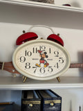 Vintage Bradley Mickey Mouse Alarm Clock — Walt Disney, Twin Bell, Made in West Germany