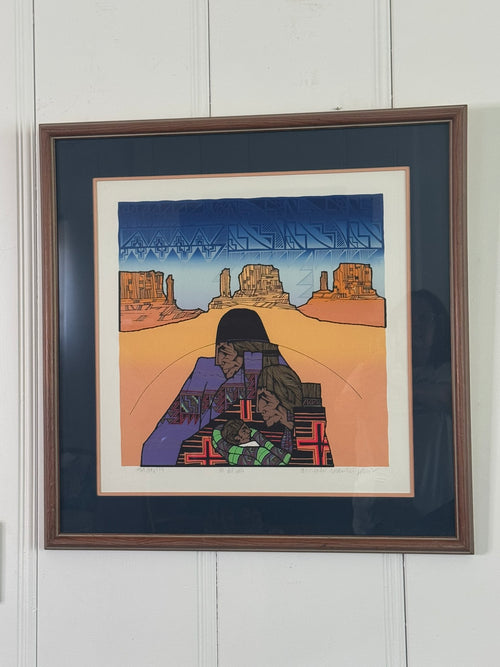 Amado M. Peña — "Los del Valle" 39/69 Signed,  Hand Pulled Serigraph, De Colores Series (39/69)
