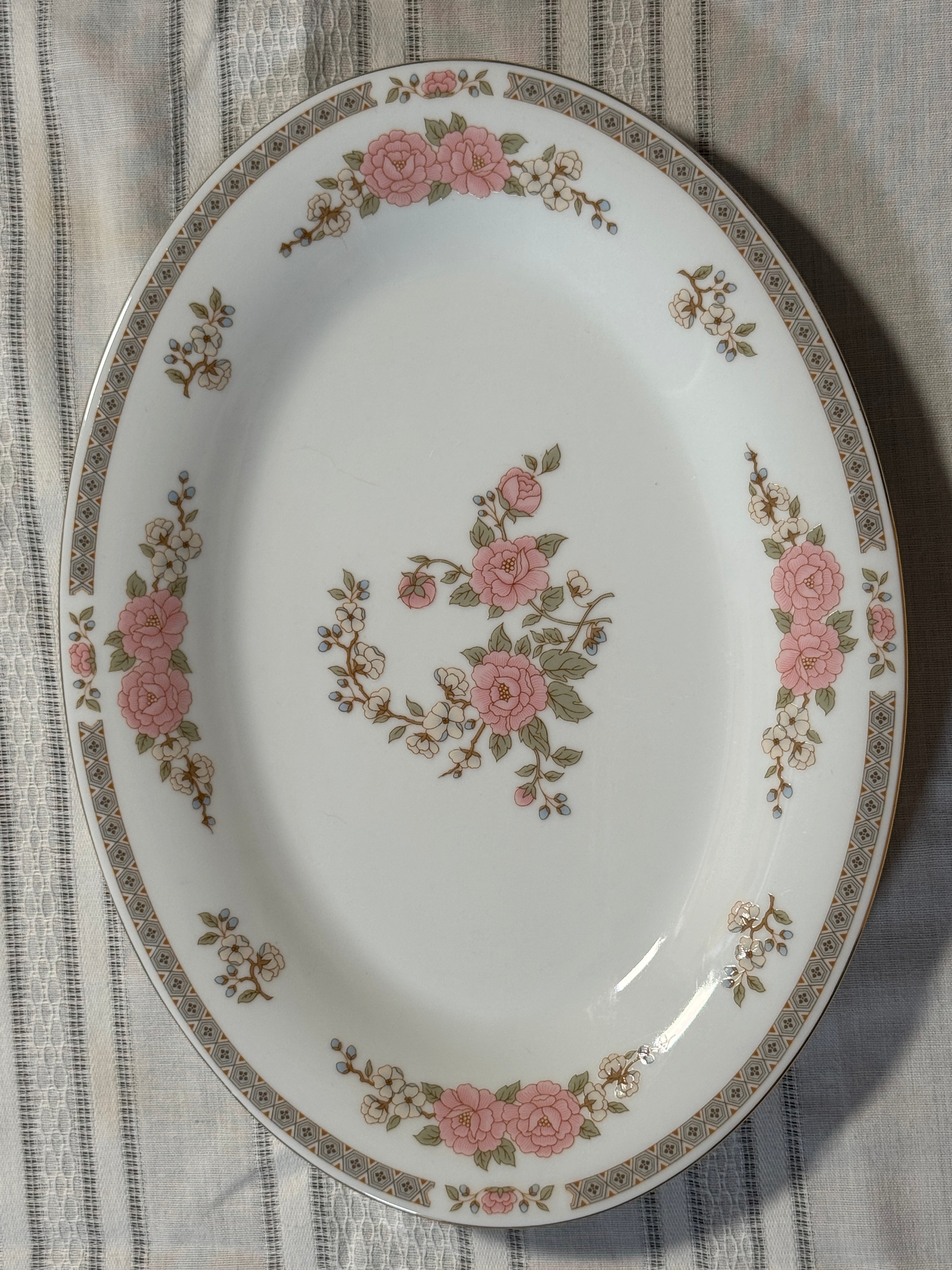 Fairfield Floral Mist Serving Tray by Yung Shen, 14 Inch