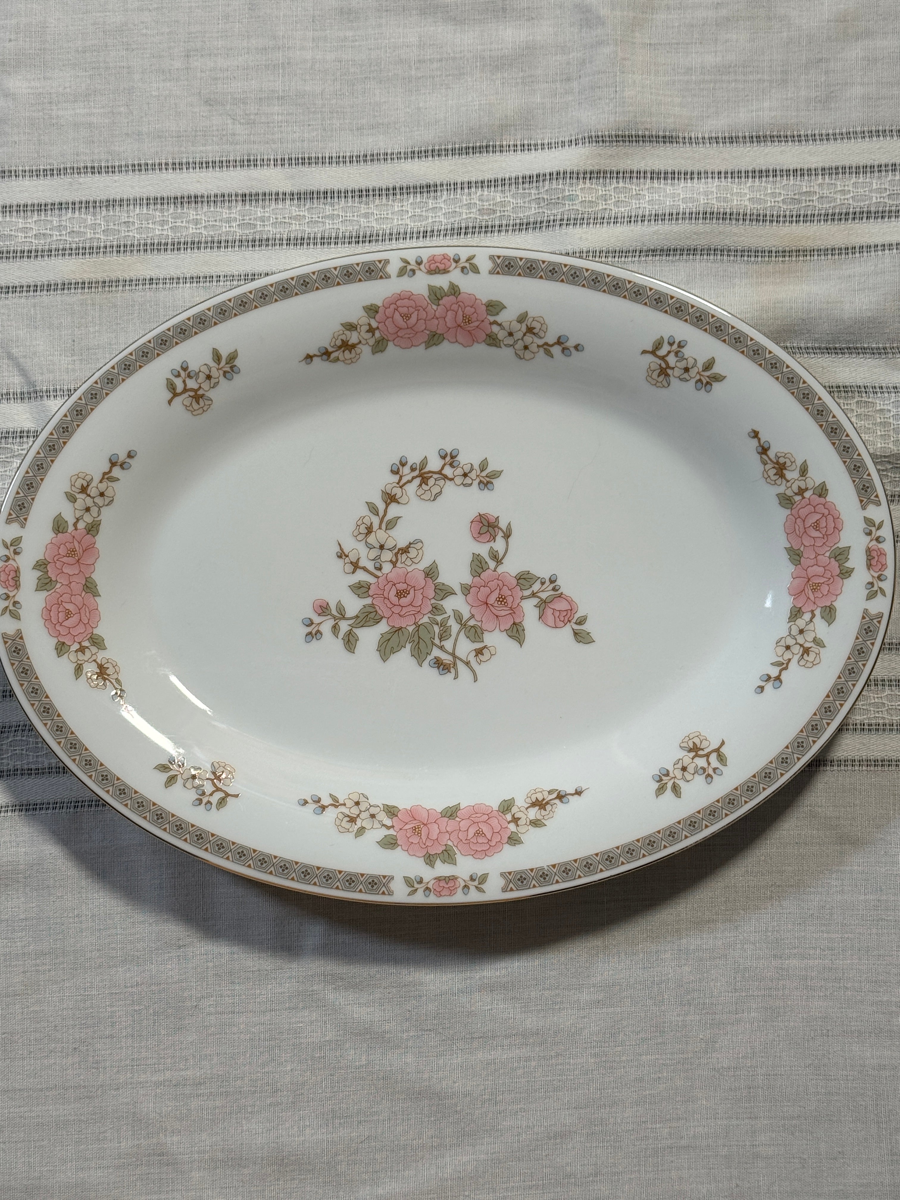 Fairfield Floral Mist Serving Tray by Yung Shen, 14 Inch