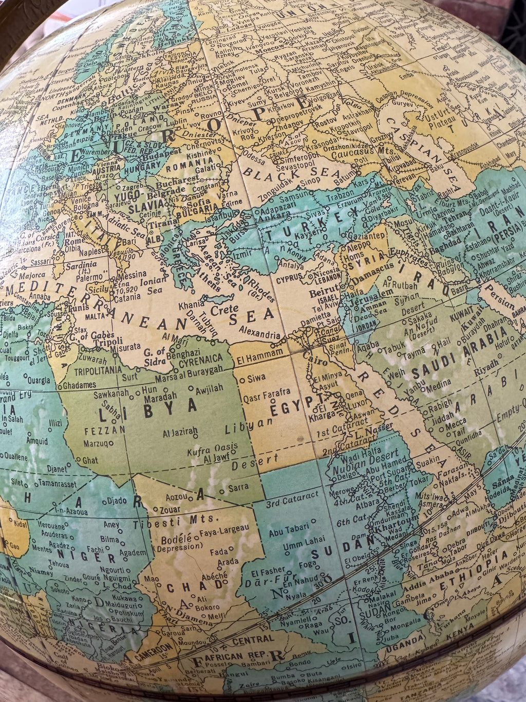 Cram's Imperial World Cold War-Era Tabletop Globe