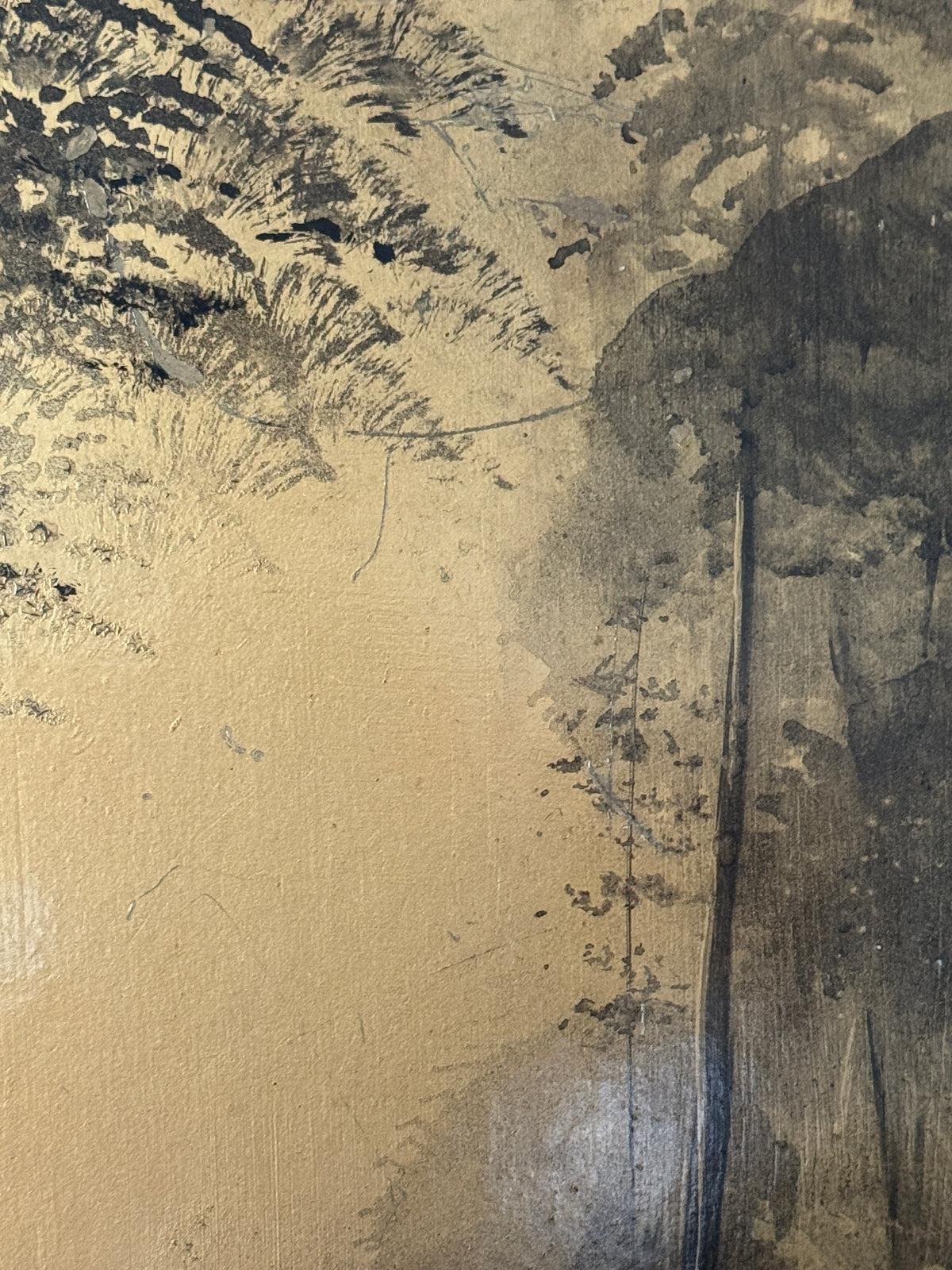 Vitatis Signed Forest Oil Painting on Wood Panel