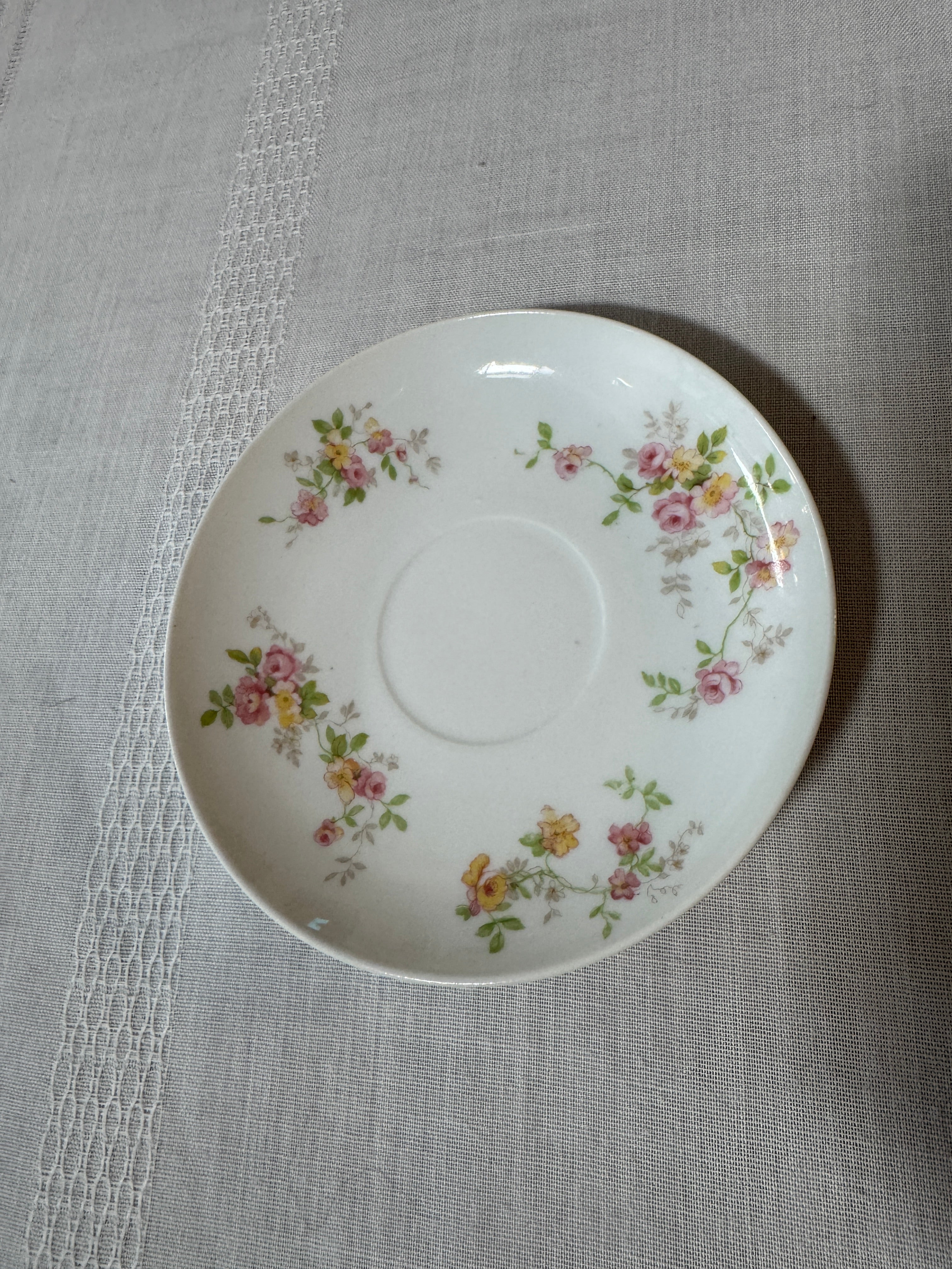 Bernardaud Limoges BER130 Floral Saucer, 5⅝ Inch