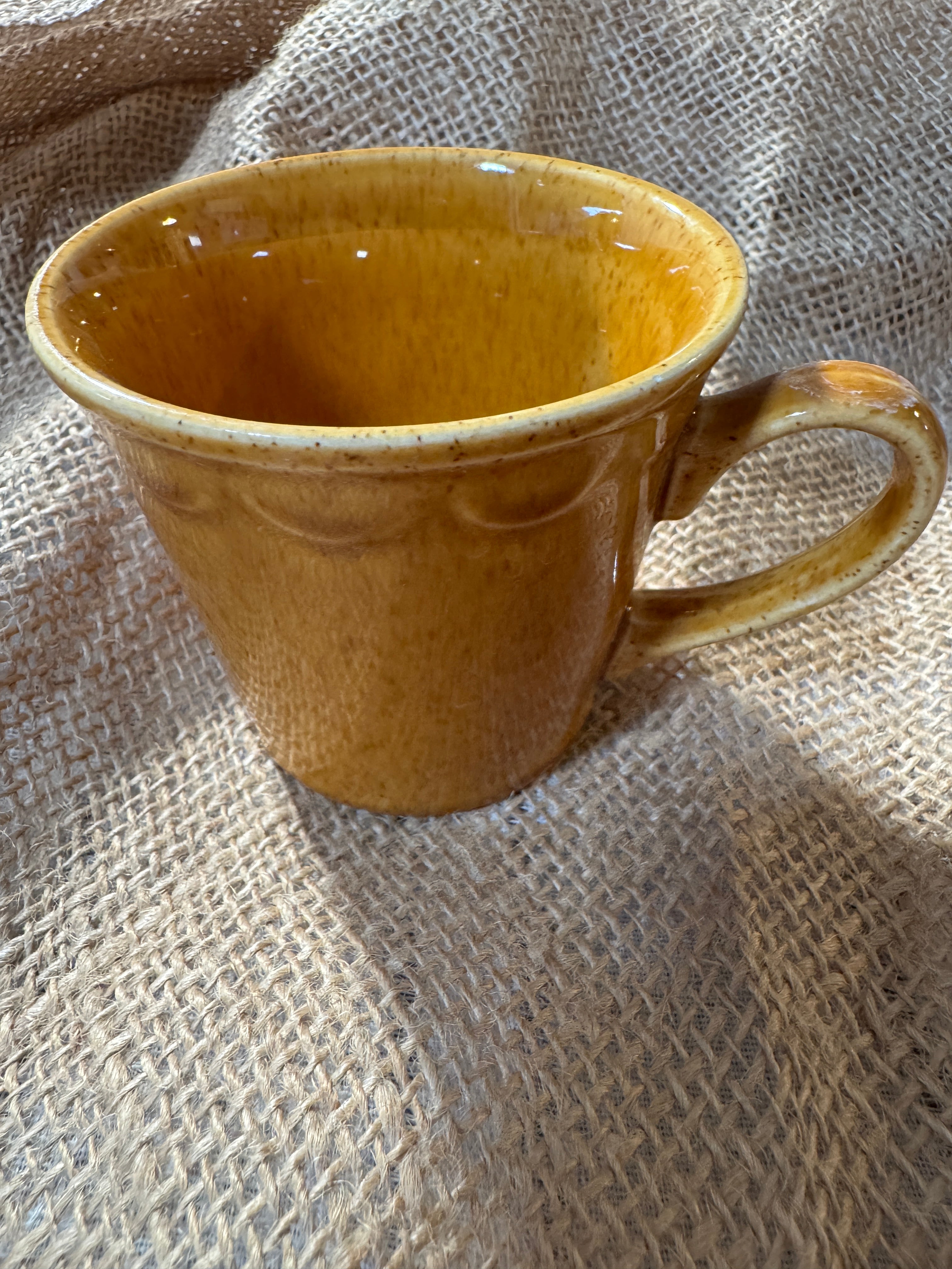 Homer Laughlin Golden Harvest Porcelain Teacup, 3 Inch